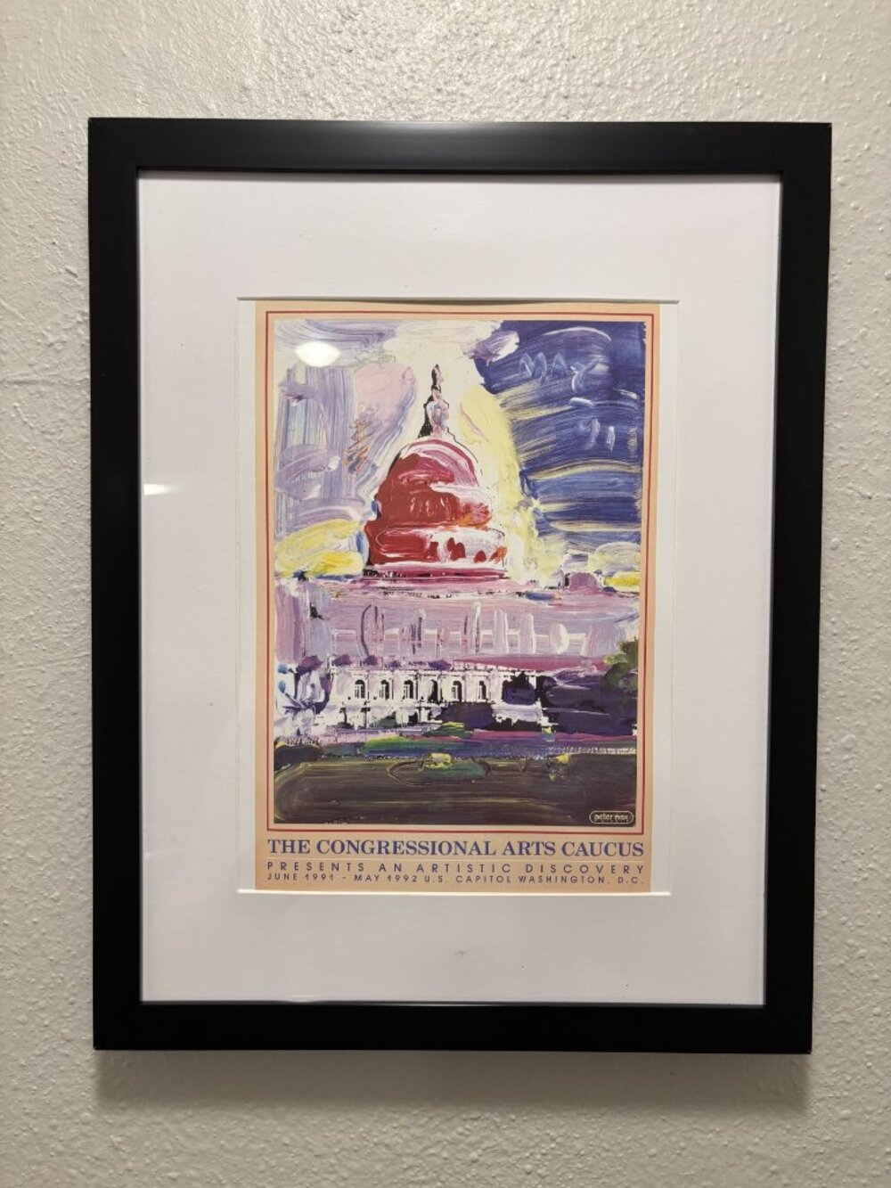 Peter Max Framed 8.5x11 Inch Art Print - The Congressional Arts Caucus